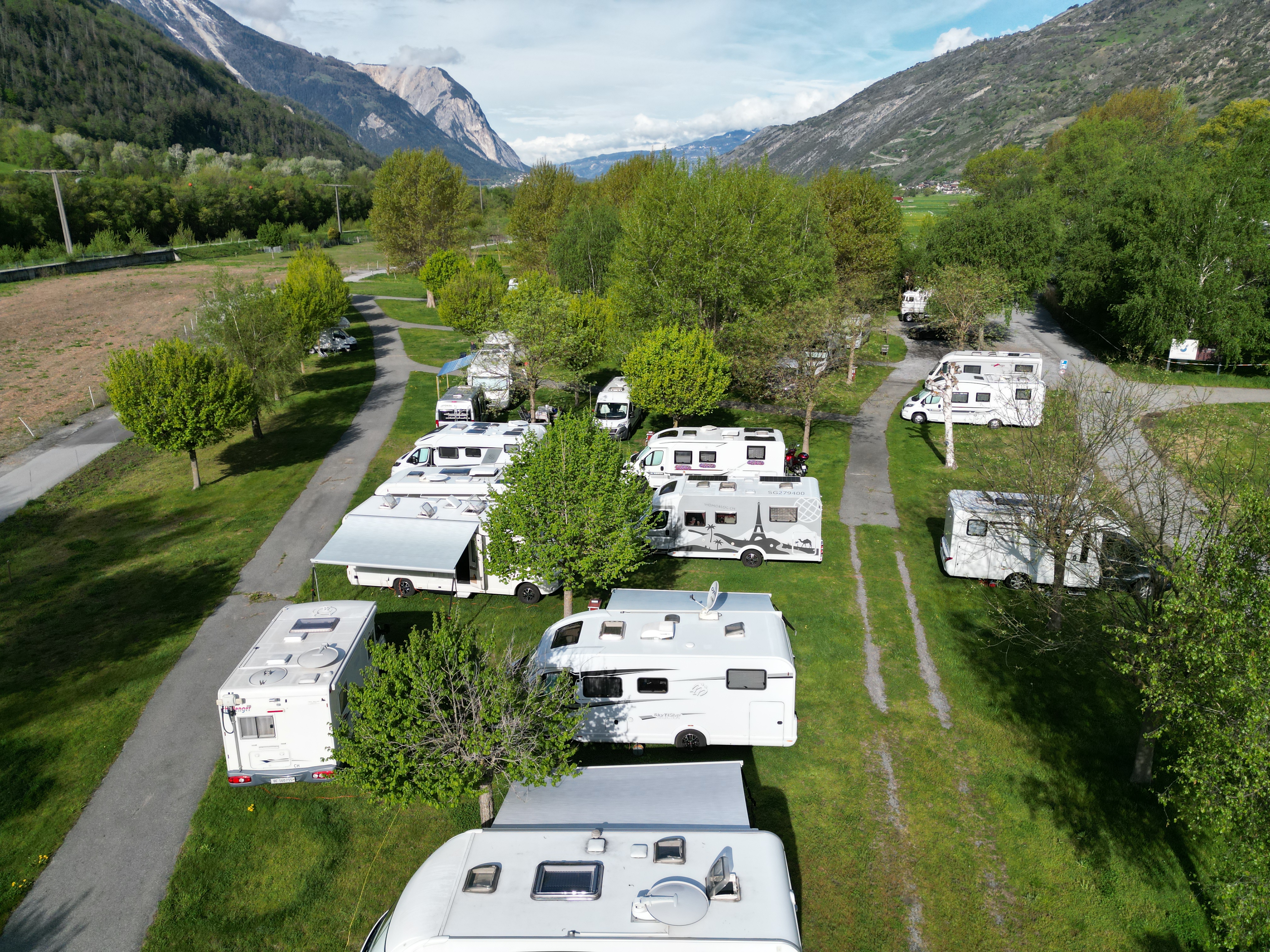 Stellplatz von oben